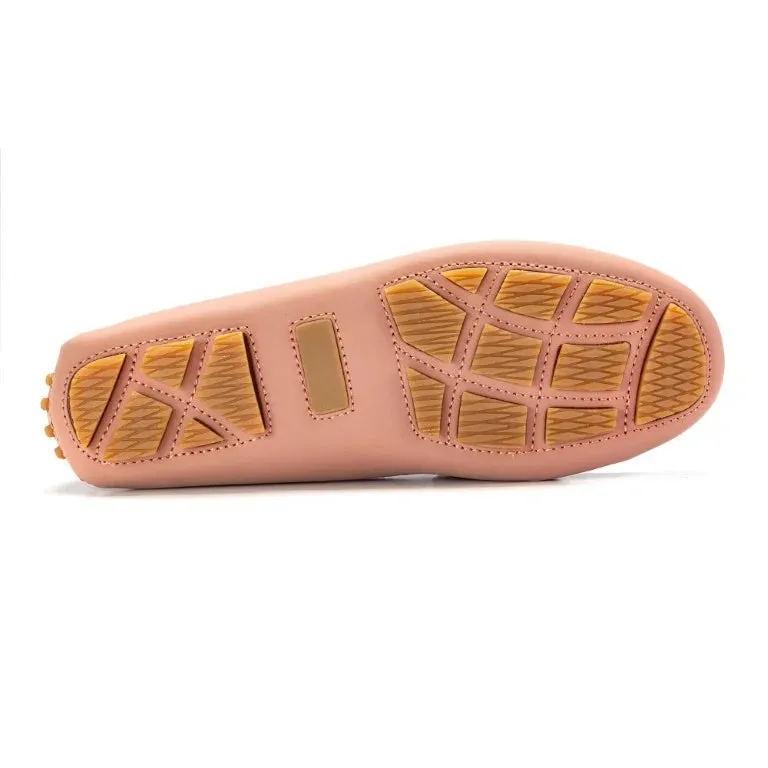 2582 - Salmon Sahara Leather Soft Loafer for Girl by London Kids