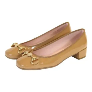 46582 - Nude Patent Leather Heel for Teen/Women by Pretty Ballerinas