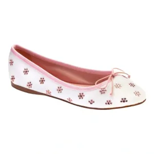 48986 - White Soft Leather Flats for Teen/Women by Pretty Ballerinas