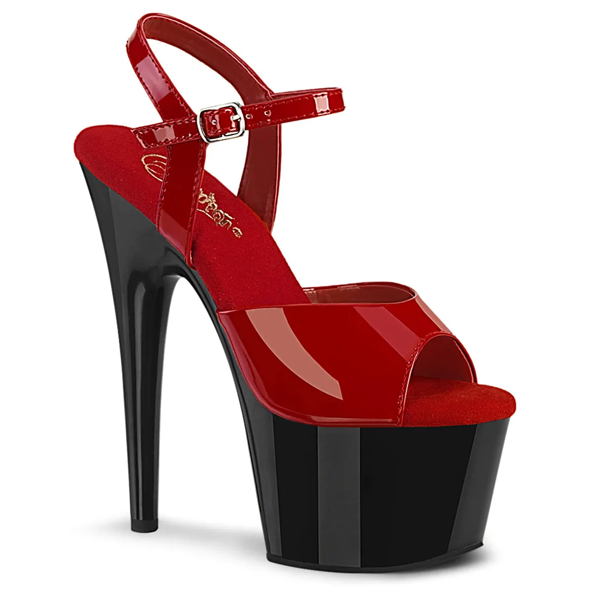 Adore-709 Red Patent/Black, 7" Heels