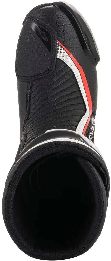 ALPINESTARS SMX PLUS V2 MOTORCYCLE BOOTS - BLACK/FLURO RED/WHITE