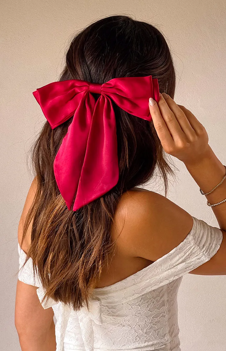 Andry Red Bow Hair Clip