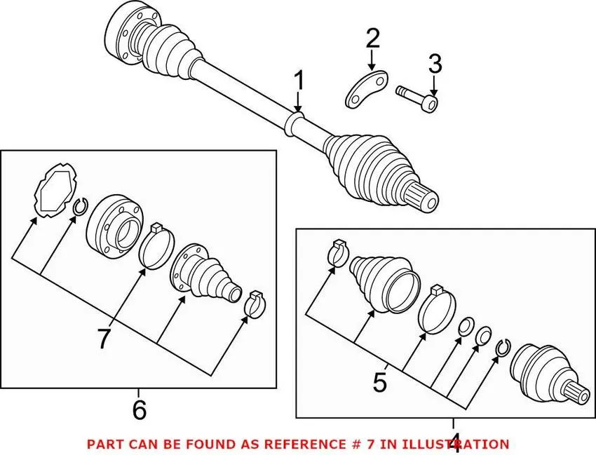 Audi VW CV Joint Boot Kit – Rear Inner 8V0598201