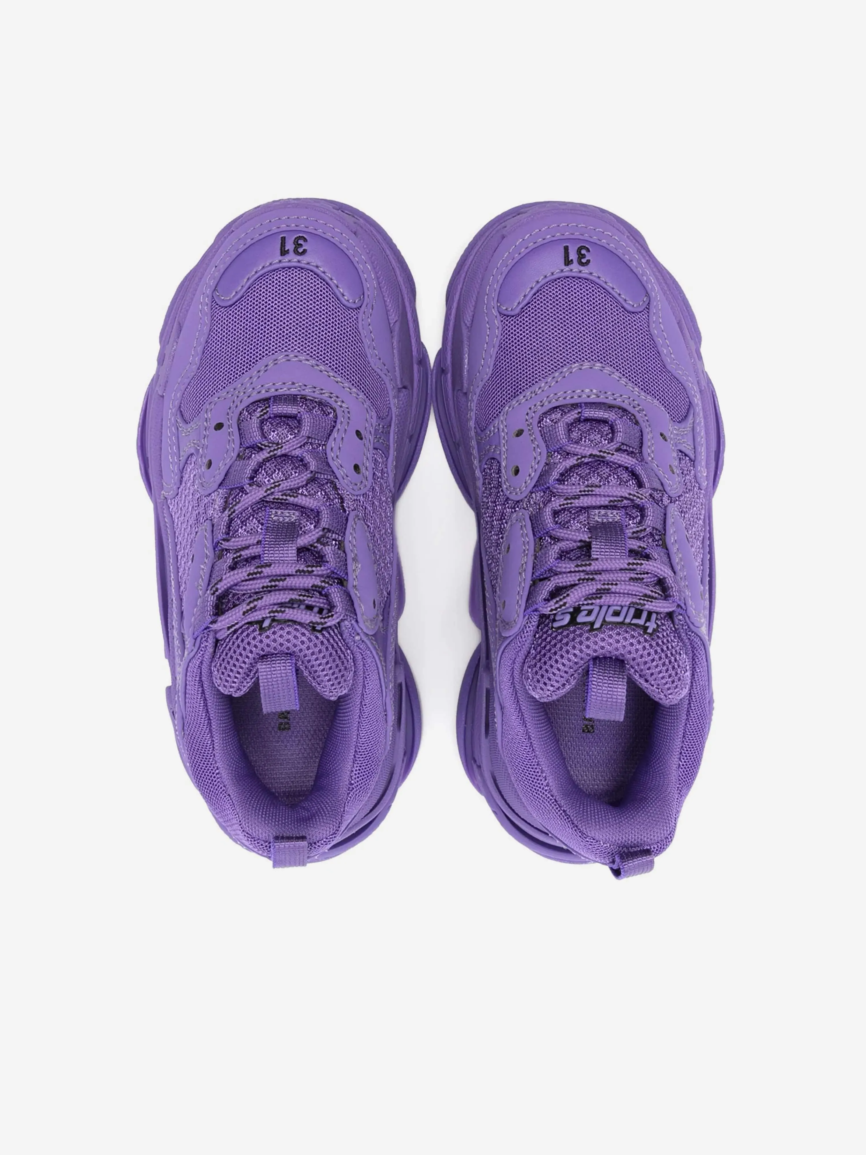 Balenciaga Kids Triple S Trainers in Purple