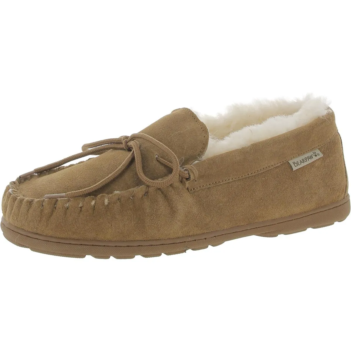 Bearpaw Womens Mindy Cow Suede Slip On Moccasins