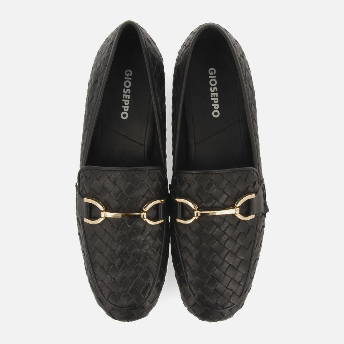 BLACK BRAIDED LEATHER SUPER SOFT MOCCASINS