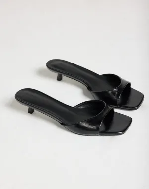 Blossom Heels (Black Shine) - By Billini