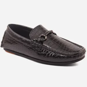 Boys "ETHAN" Square Toe Patent Moccasins