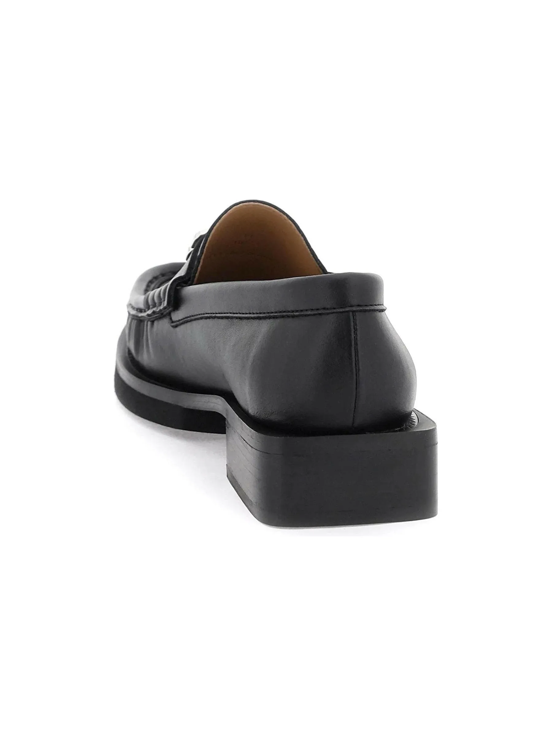 Butterfly Logo Leather Loafers