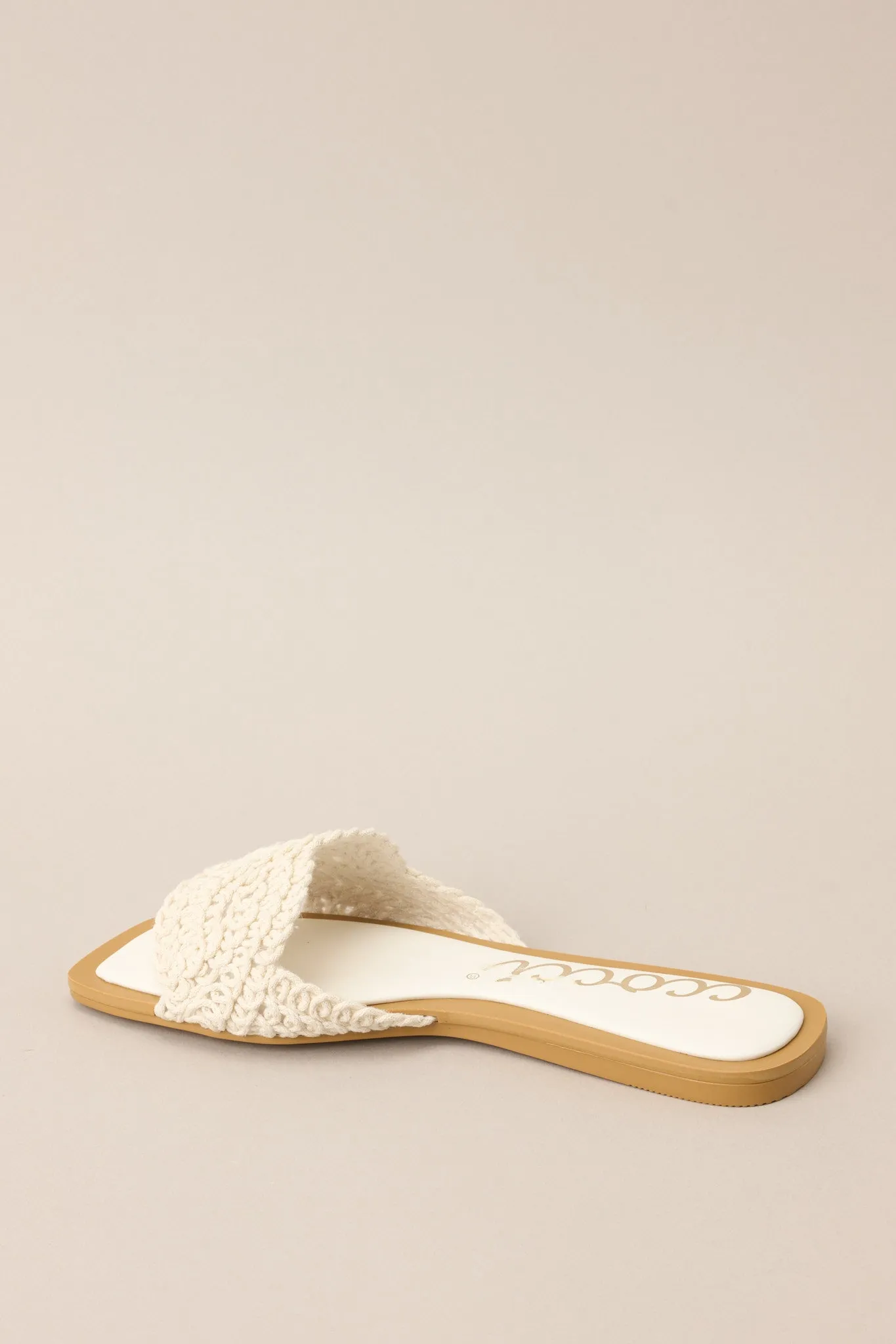 Cabana Life Ivory Flat Sandals