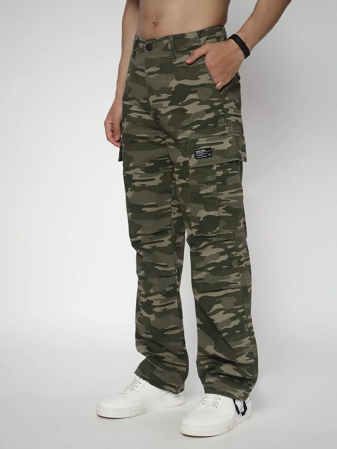 CAMOUFLAGE STRAIGHT FIT CARGO(LOOK THREE)