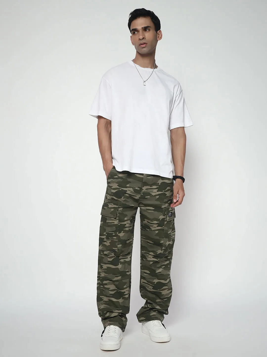 CAMOUFLAGE STRAIGHT FIT CARGO(LOOK THREE)