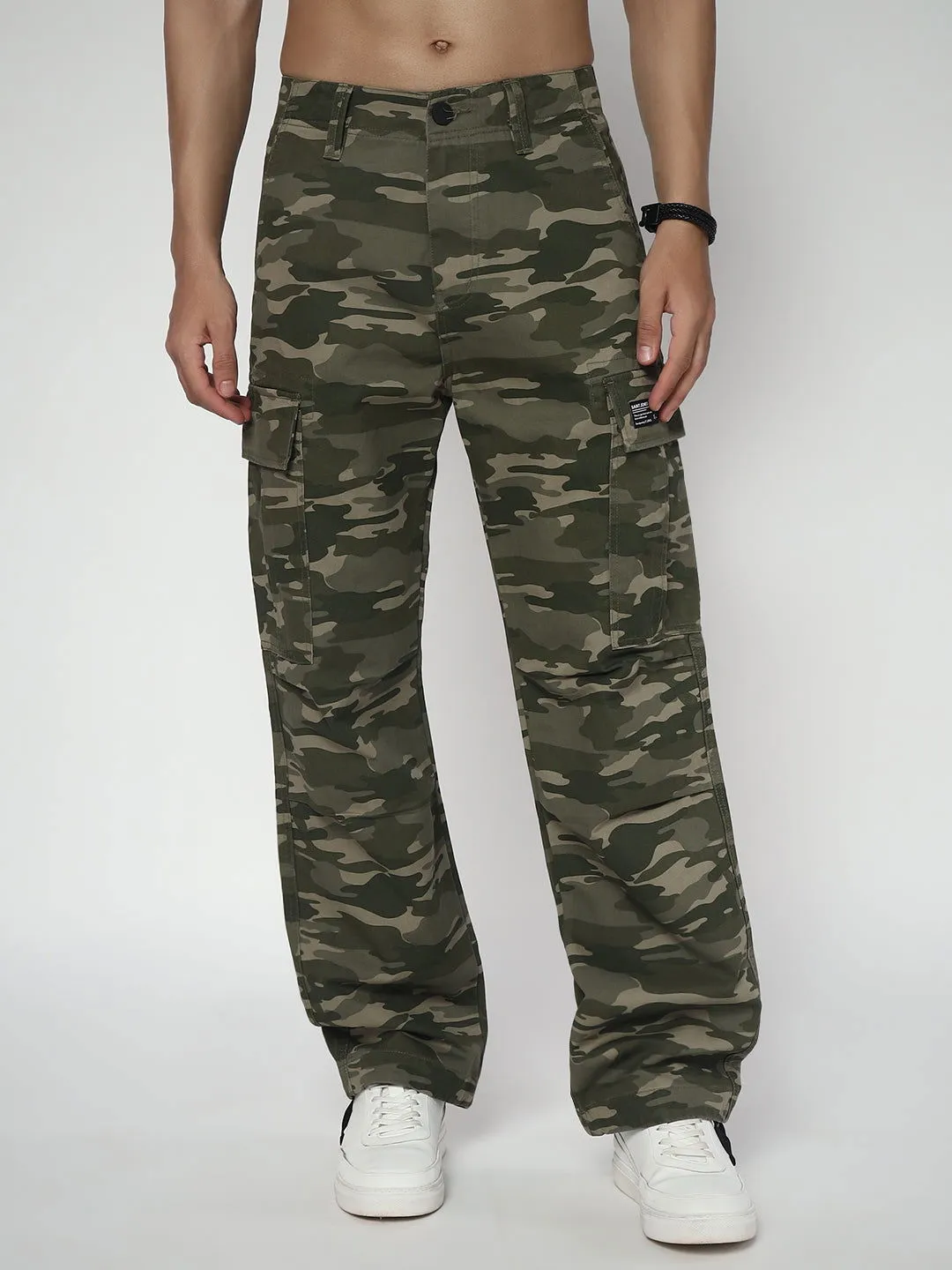 CAMOUFLAGE STRAIGHT FIT CARGO(LOOK THREE)