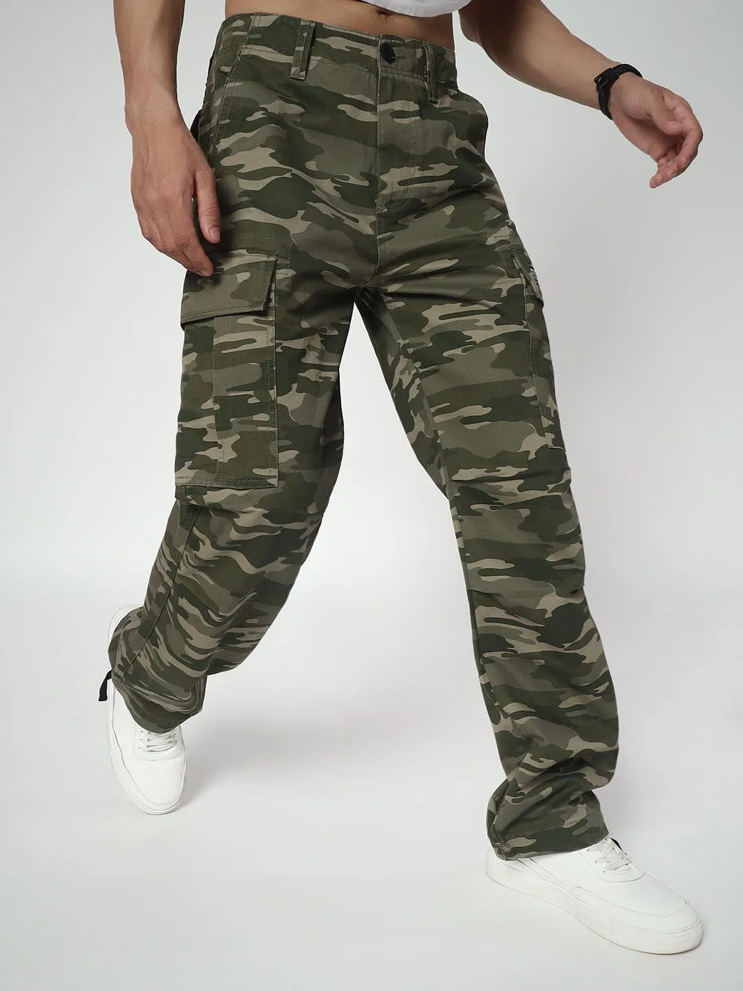 CAMOUFLAGE STRAIGHT FIT CARGO(LOOK THREE)