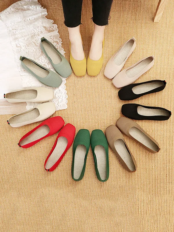 Chicmy-Breathable Solid Color Flat Shoes