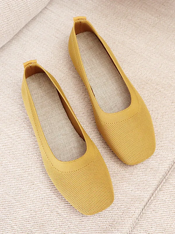 Chicmy-Breathable Solid Color Flat Shoes