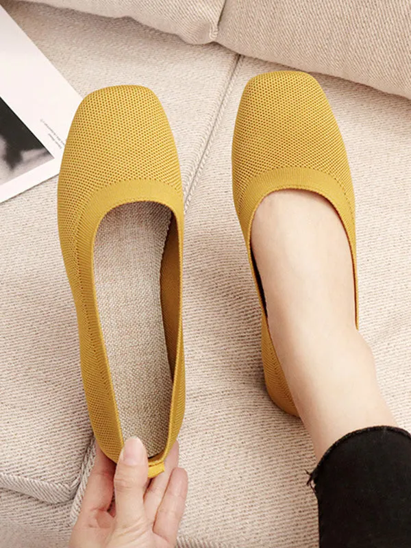 Chicmy-Breathable Solid Color Flat Shoes