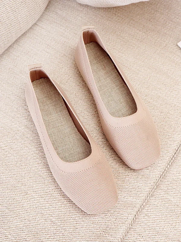 Chicmy-Breathable Solid Color Flat Shoes