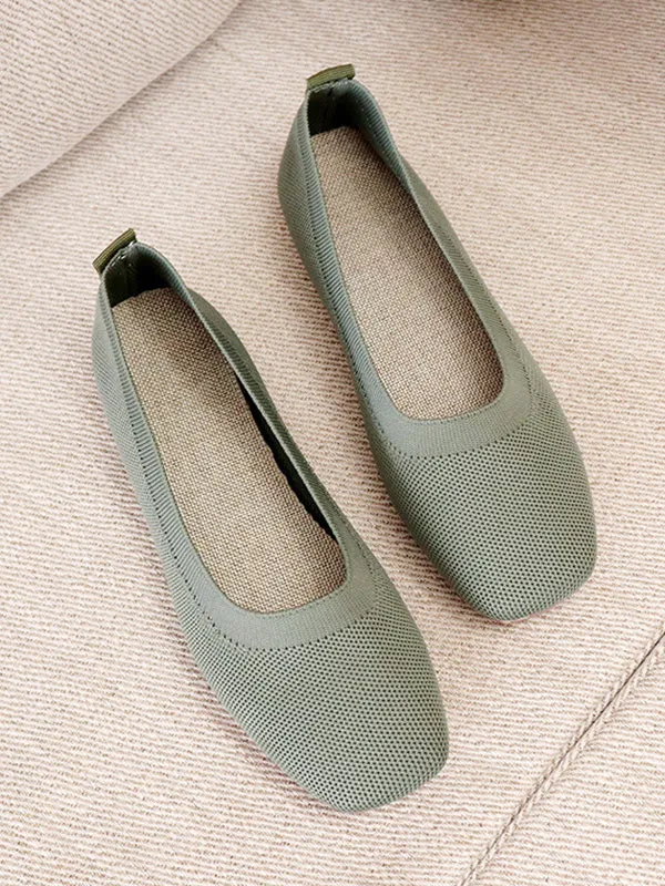 Chicmy-Breathable Solid Color Flat Shoes