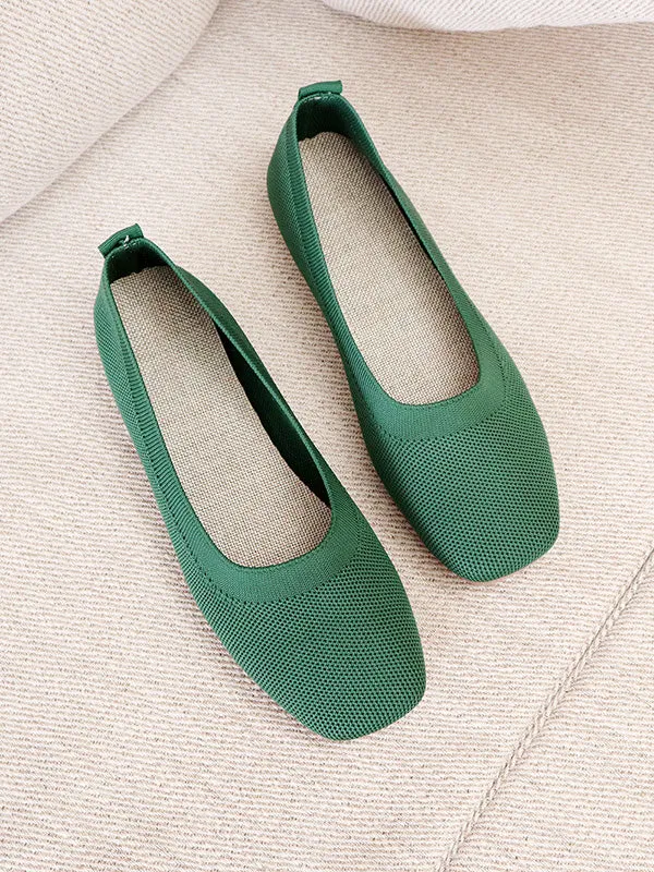 Chicmy-Breathable Solid Color Flat Shoes