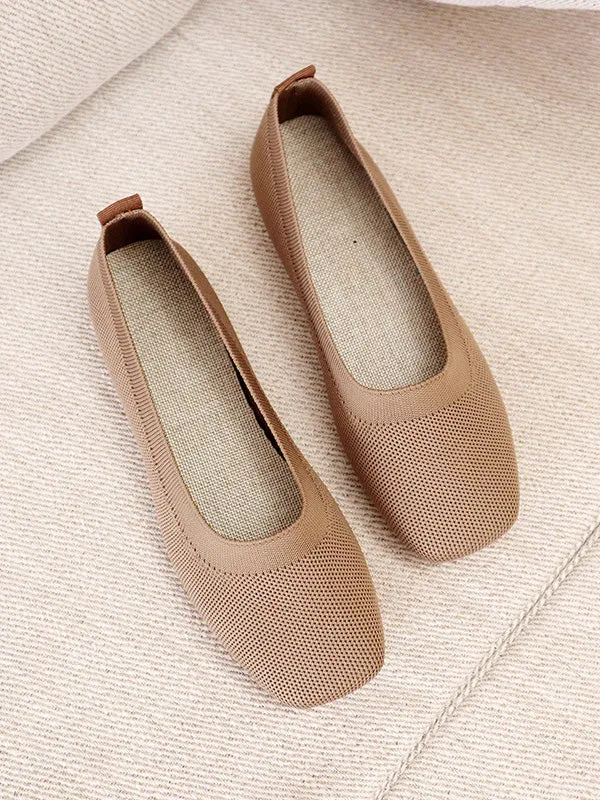 Chicmy-Breathable Solid Color Flat Shoes