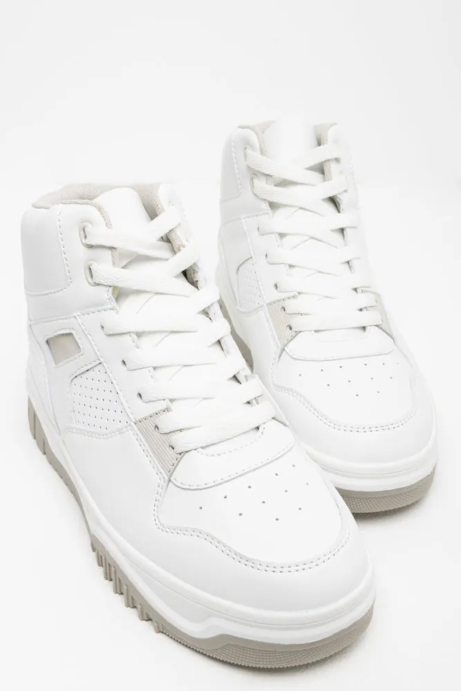 Chunky High Top Sneaker White