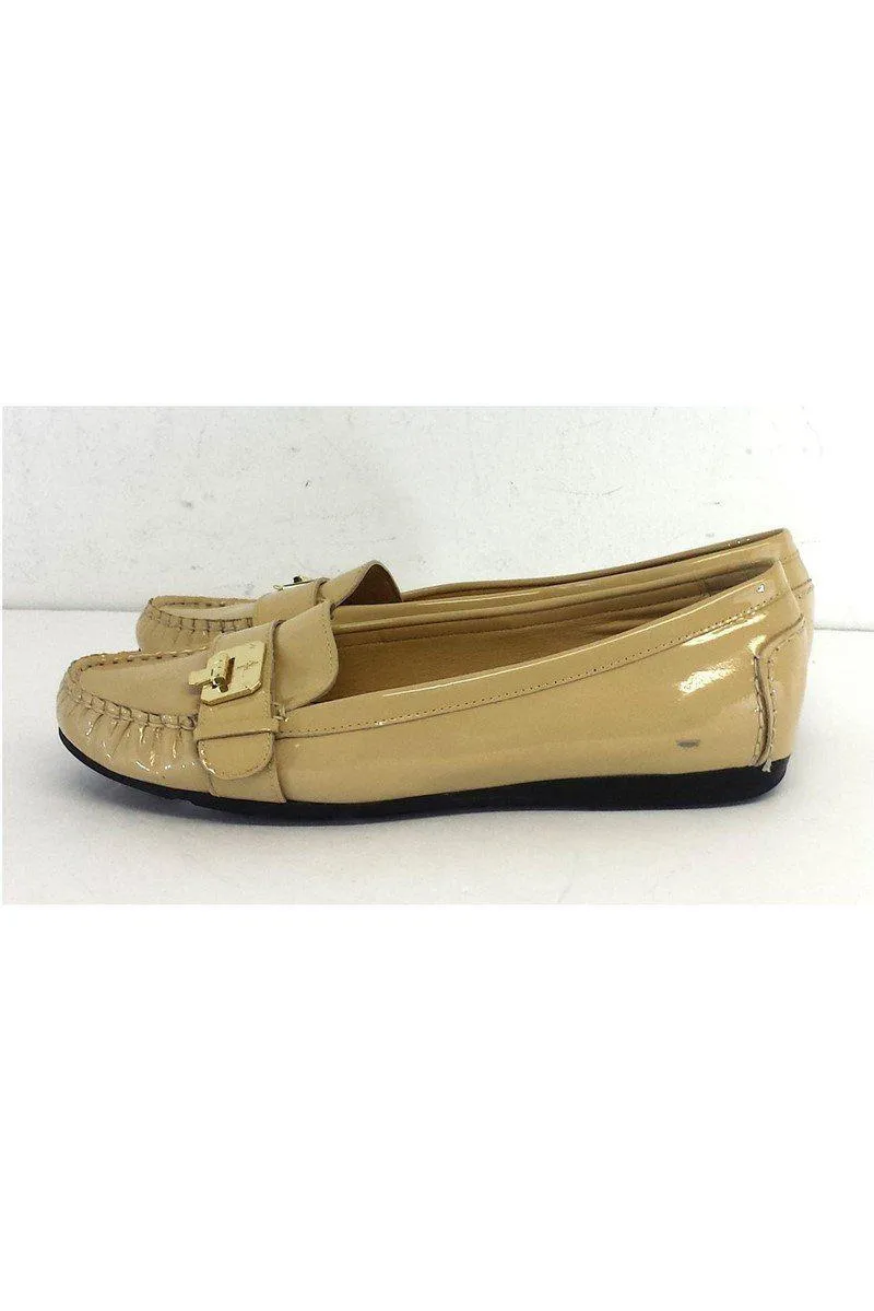 Cole Haan - Nude & Gold Patent Leather Loafers Sz 10