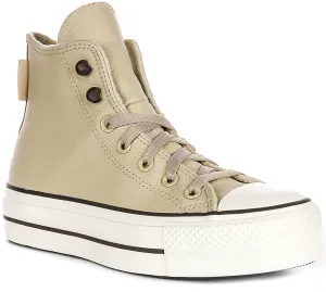 Converse Chuck Taylor All Star A11158C Platform In Cream Leather