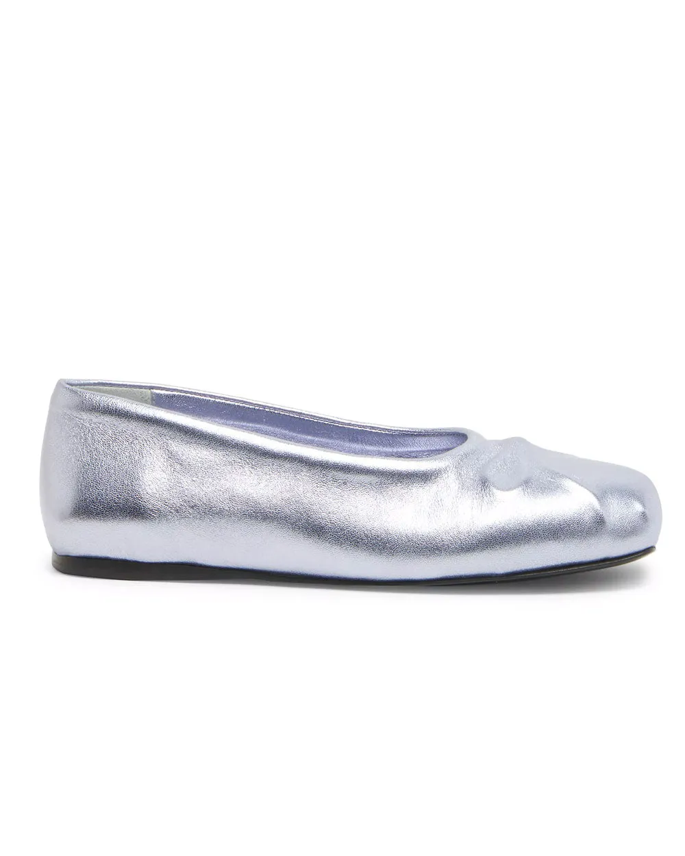 Dancer Metallic Ballet Flats in Light Blue