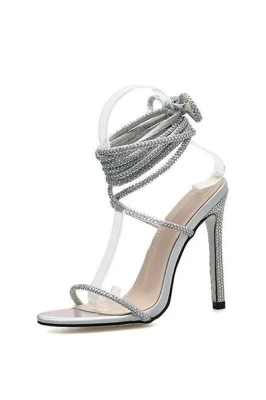 Diamond high heels summer stiletto sandals