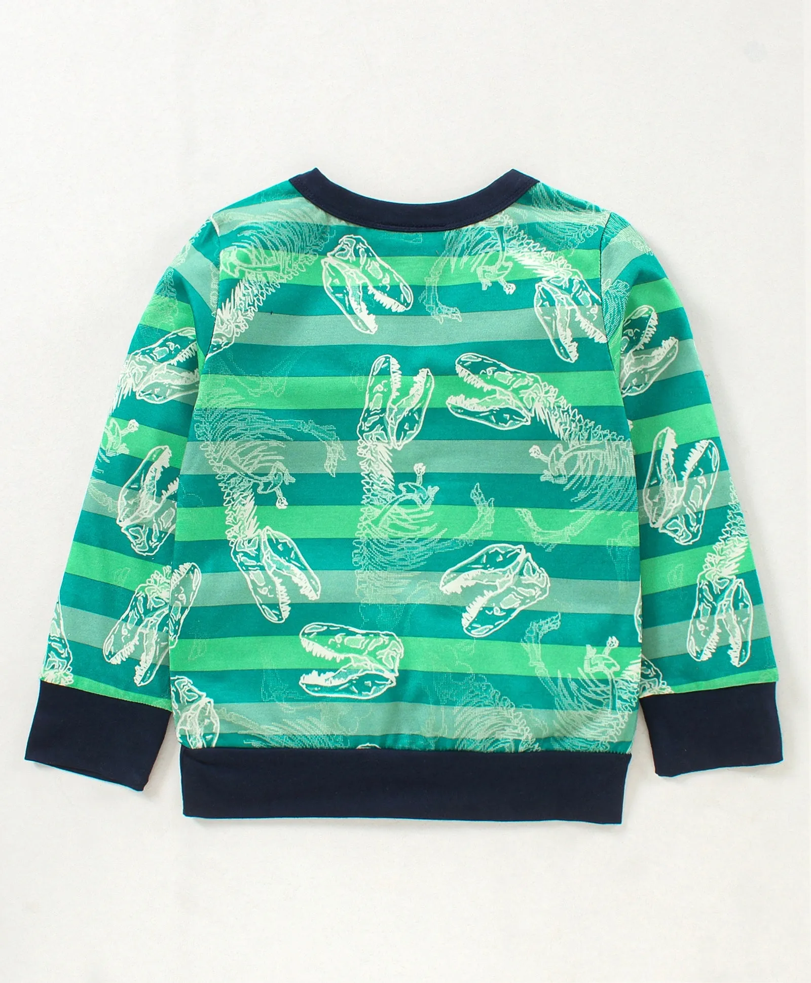 Dinosaur Printed Sweatshirt Jogger Set - Green