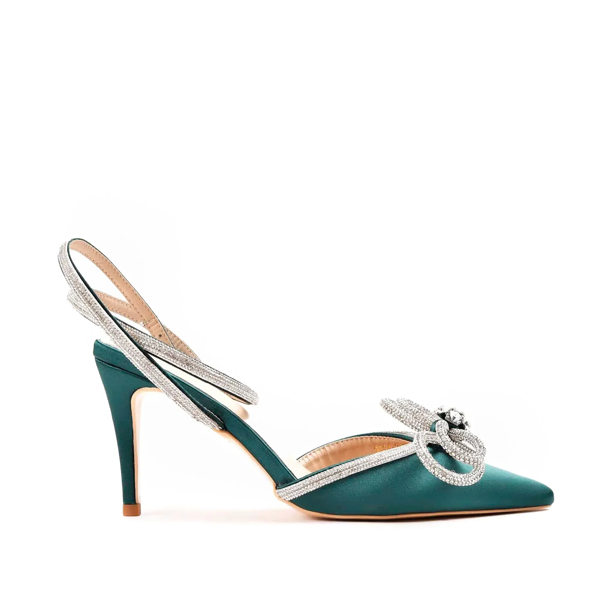 Elegant Teal Embellished Heels | 449L-K