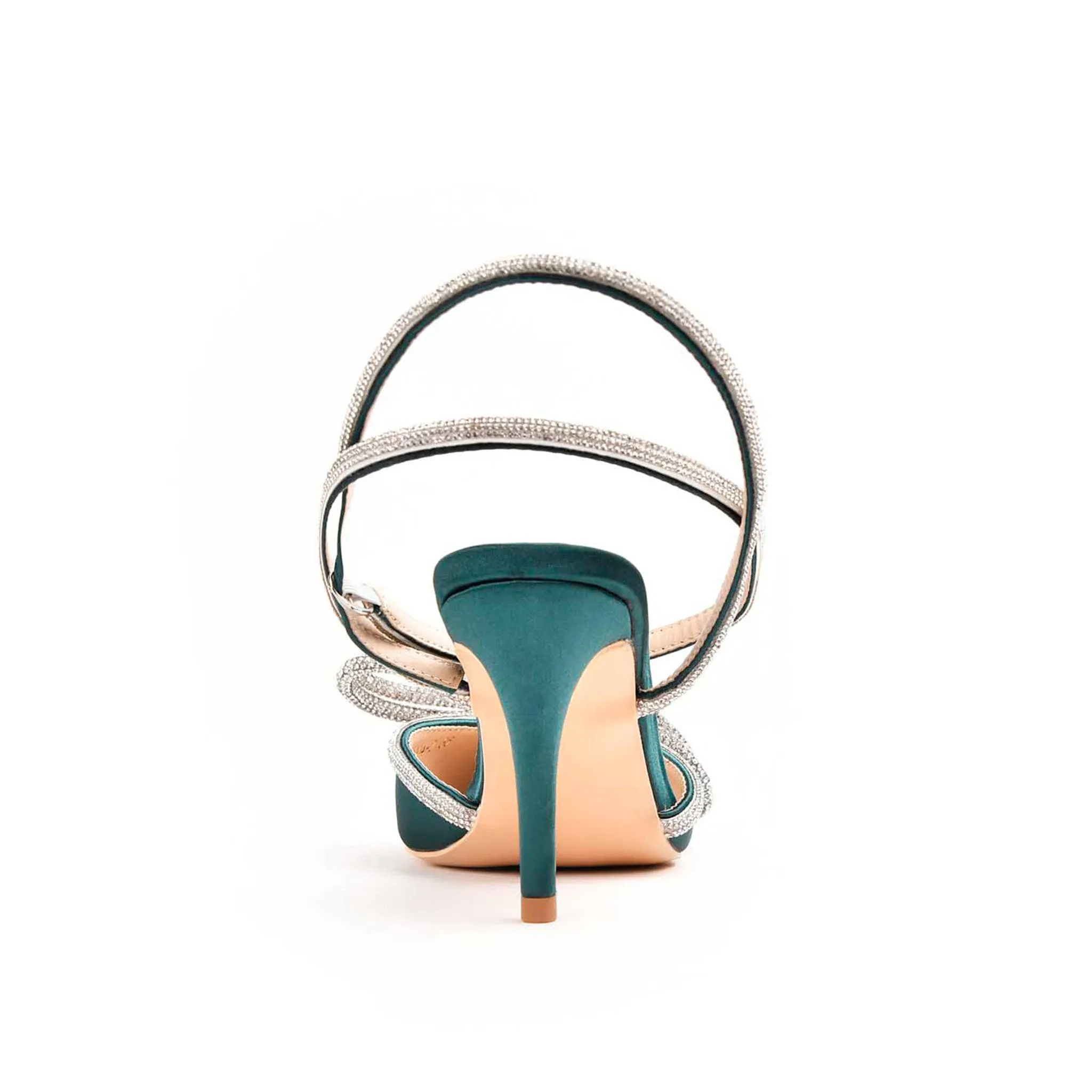 Elegant Teal Embellished Heels | 449L-K