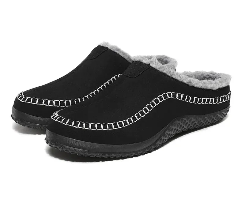 Fleece-Lined Indoor Slippers