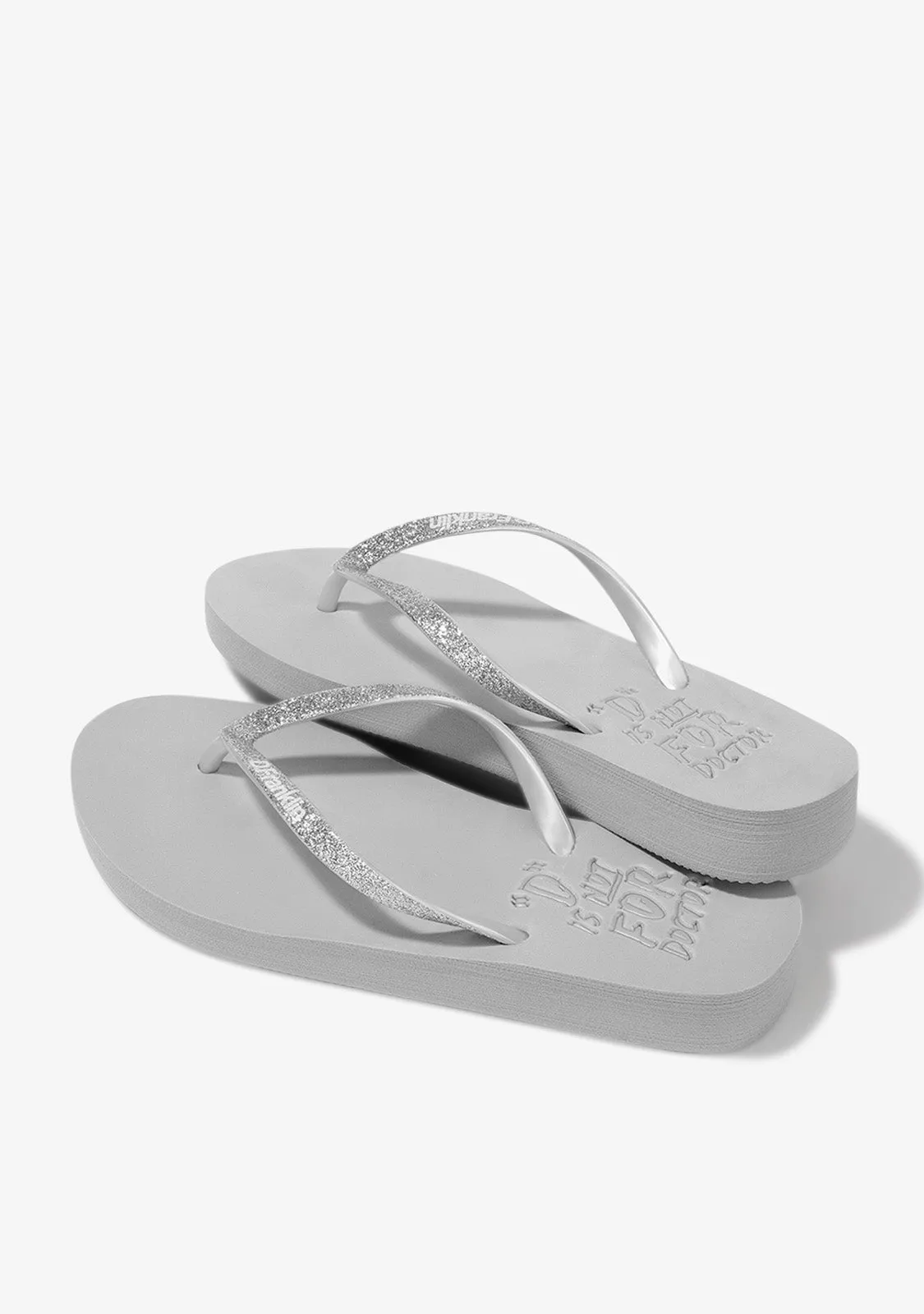 Flip Flop Glitter Silver