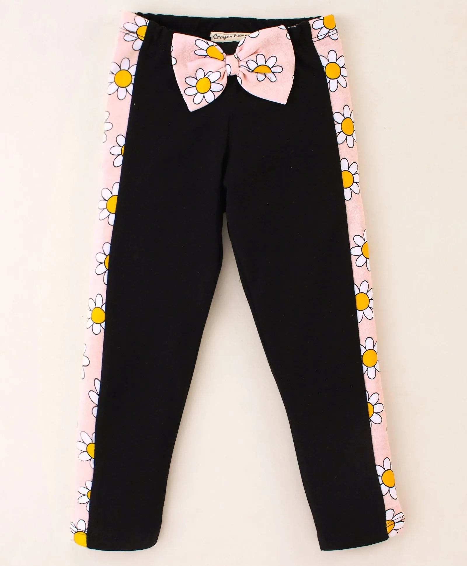 Floral Printed Color Block Top Leggings Set