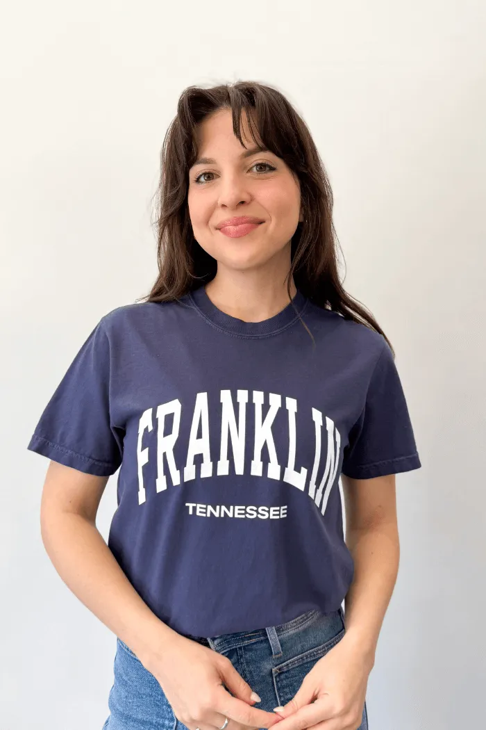 Franklin Graphic Tee in Navy