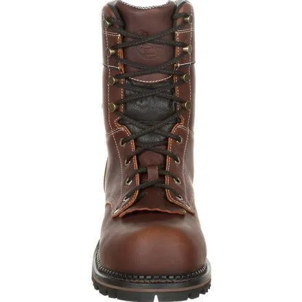 Georgia Men's AMP LT Logger Comp Toe WP Work Boot - Brown - GB00236