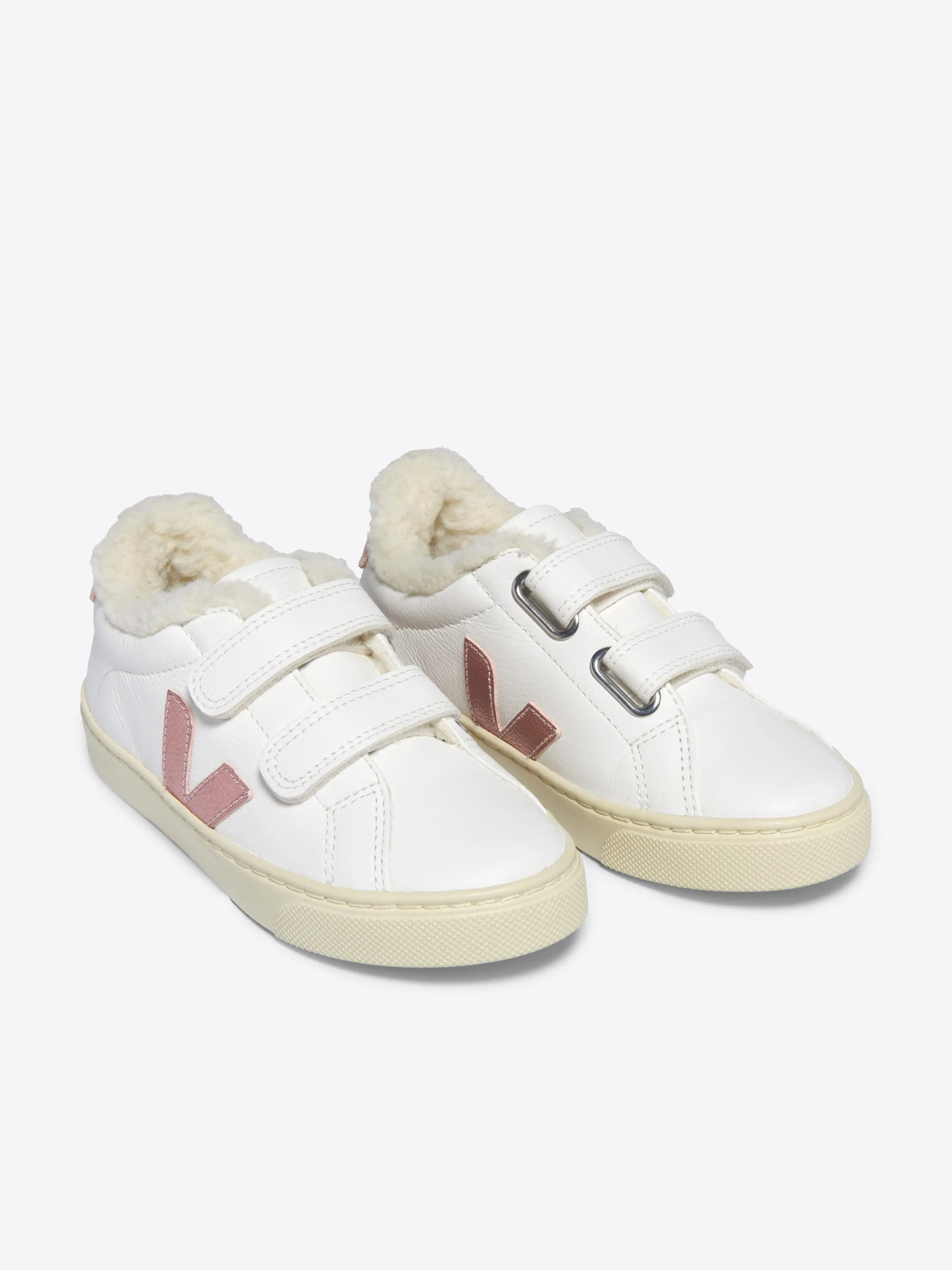 Girls Leather Esplar Trainers in White