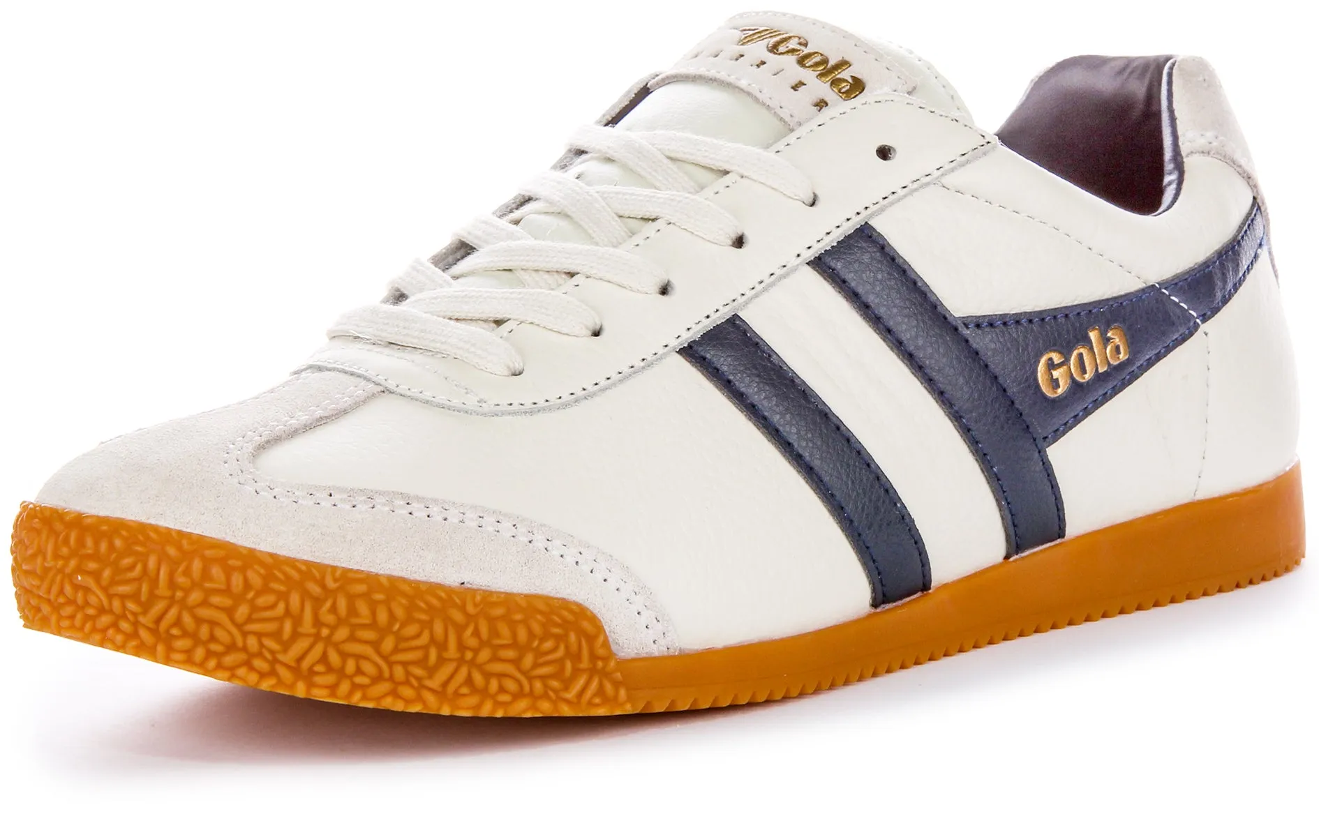 Gola Classics Harrier Leather In Offwhite Blu For Men