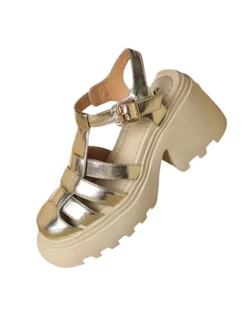 Gold Roman gladiator sandals