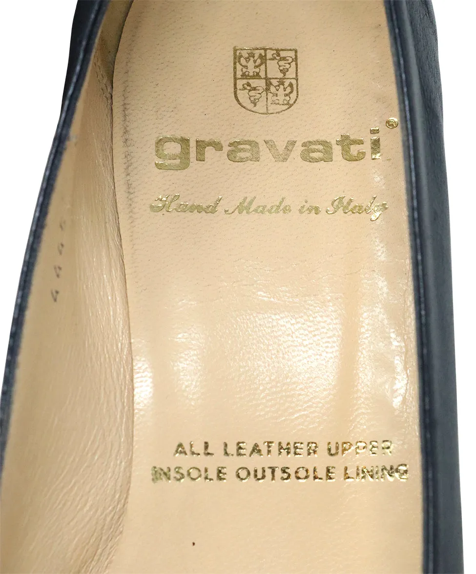 Gravati Black Leather Heels sz 9