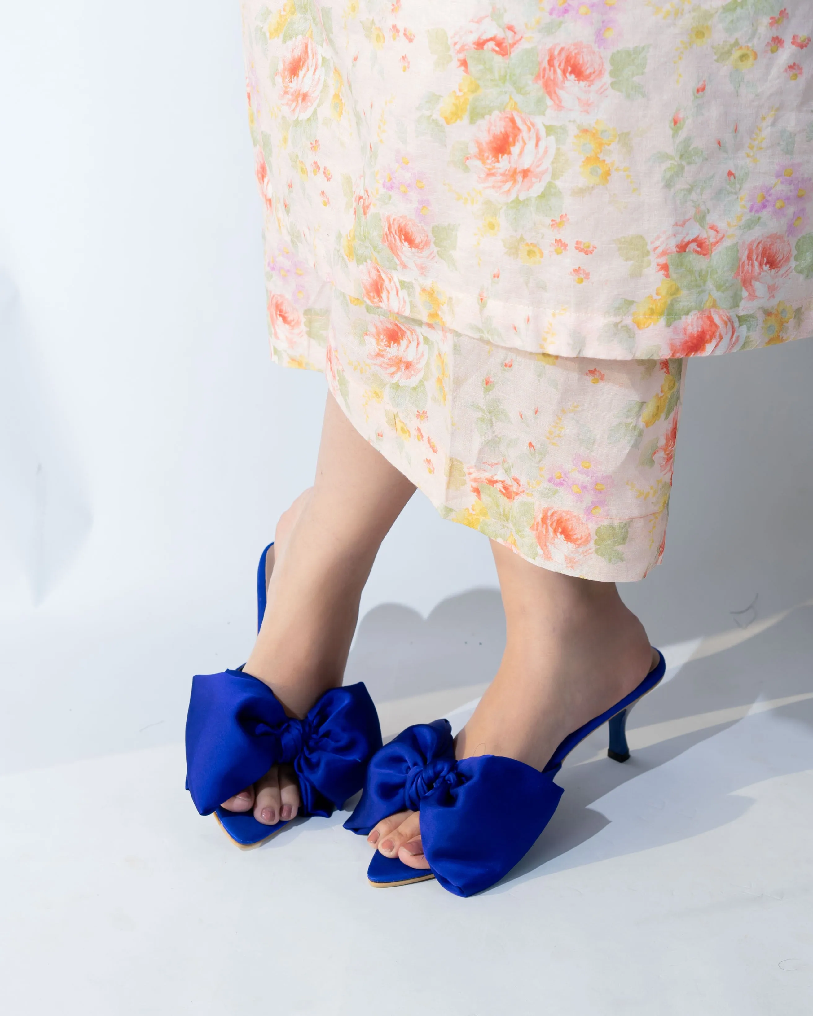 Hannah Bow Heels - Blue