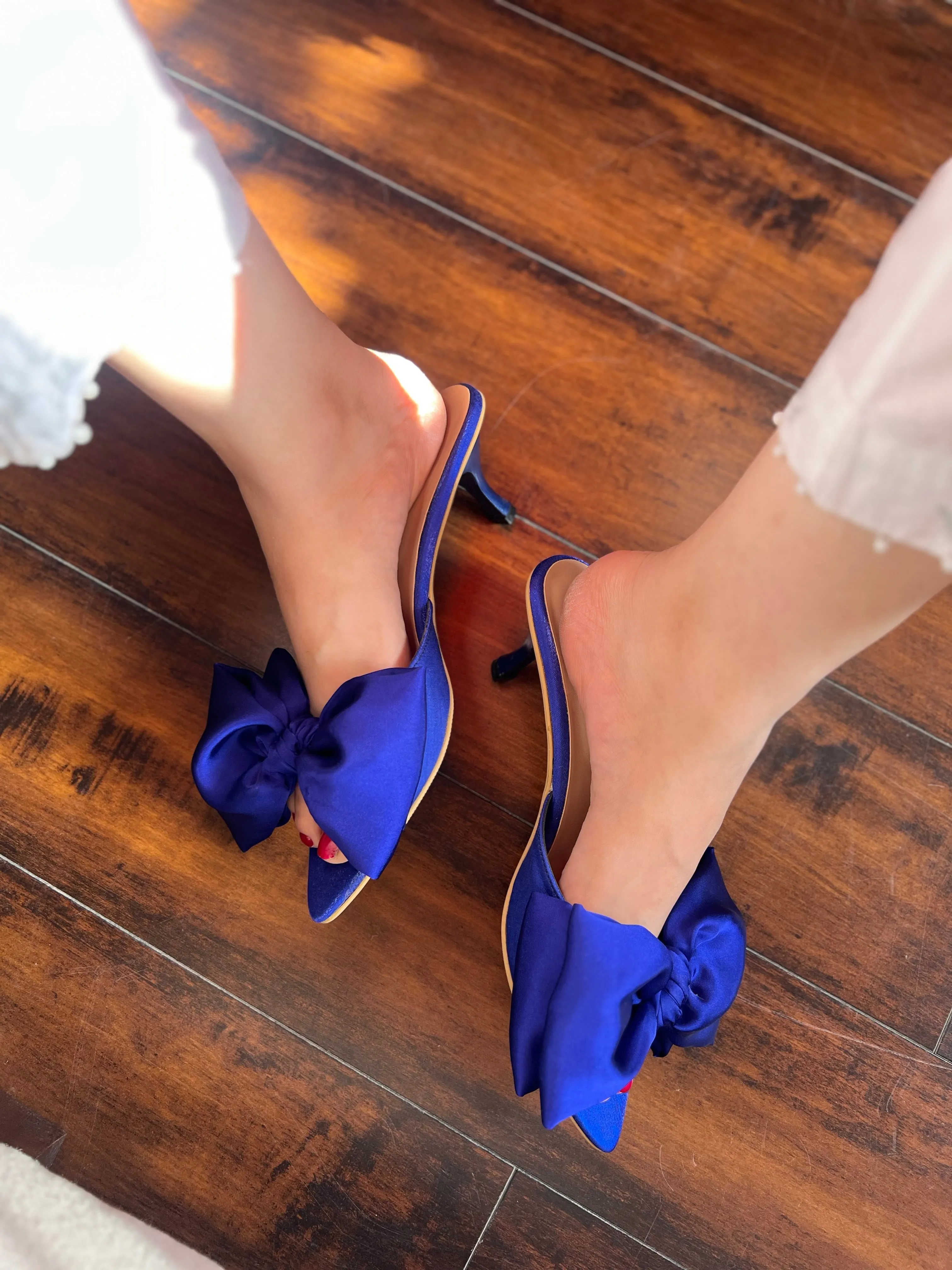 Hannah Bow Heels - Blue