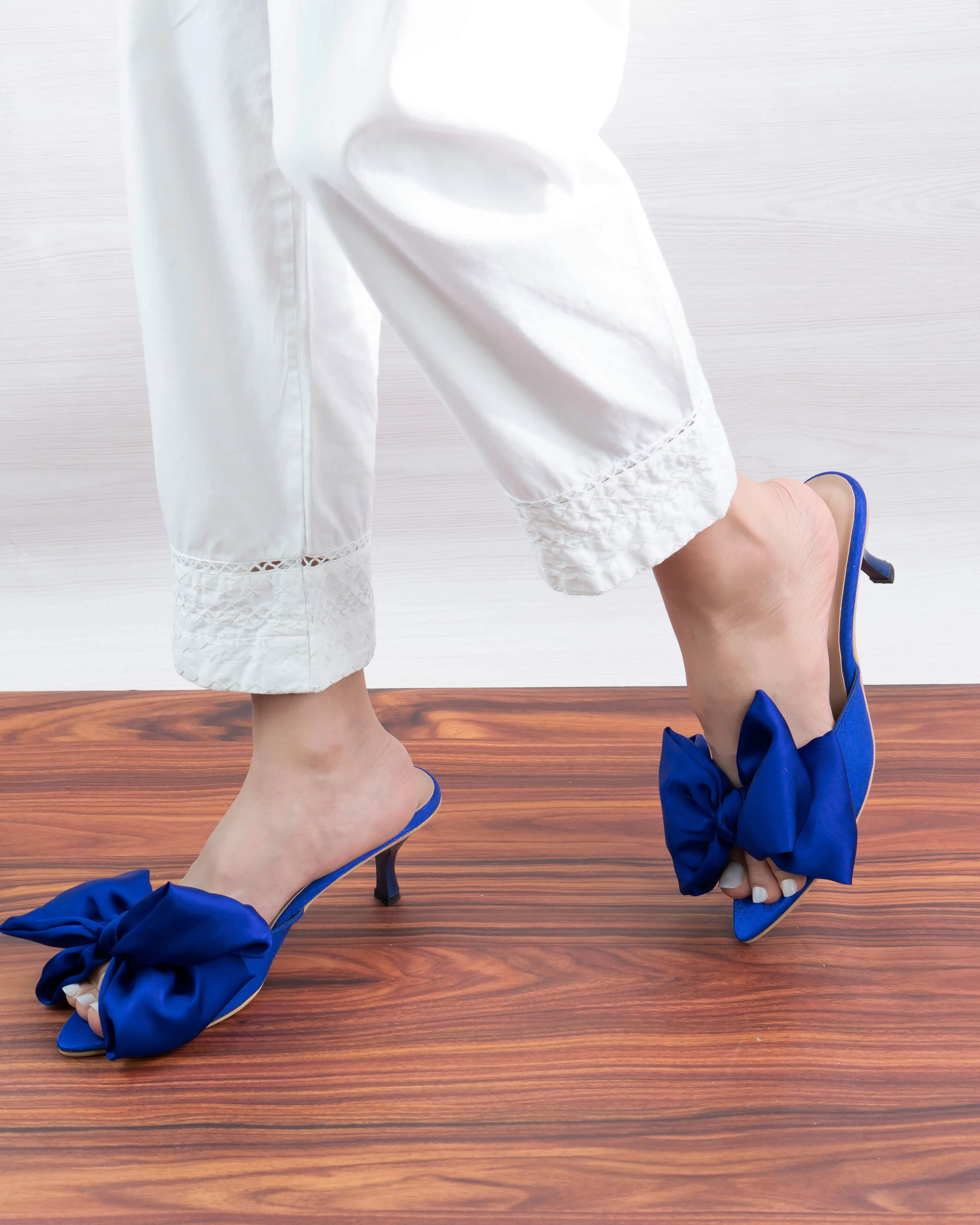 Hannah Bow Heels - Blue