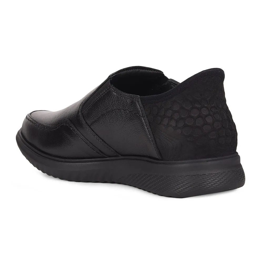 Healers Black Formal Mocassin Shoes For Men UVI-25 By Liberty