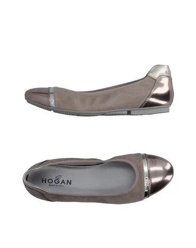 Hogan Women Ballet flats Light grey 2.5 UK