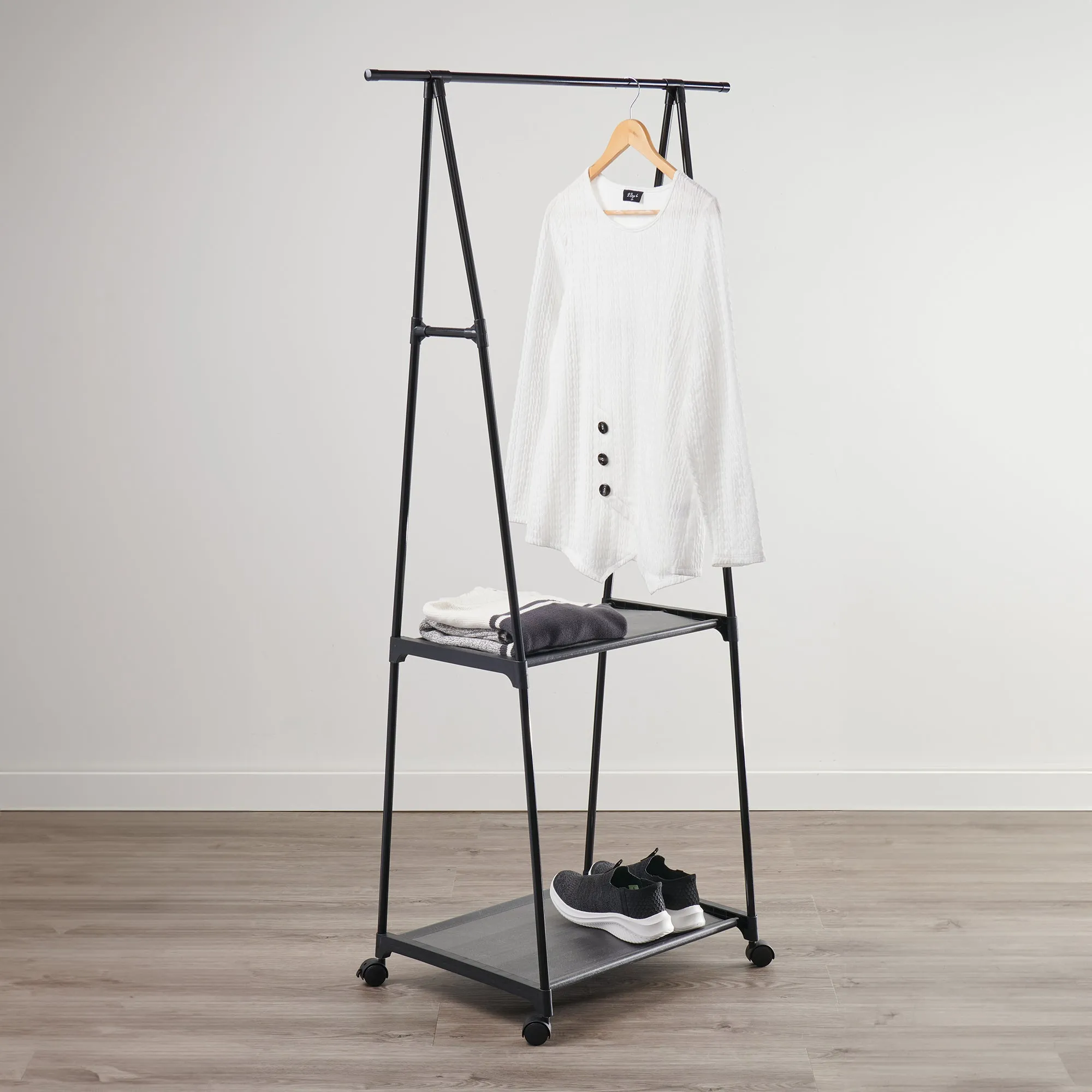 HomeStyles Metal Clothing Rack, Black