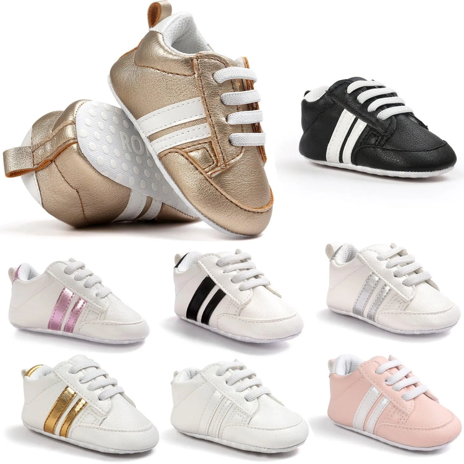 Infant Soft Leather Moccasins - Non-slip First Walker Sneakers for Newborns