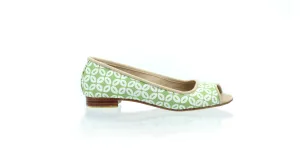 Kate Peeptoe 20mm Ballet - Green Batik Motif Kawung S